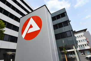 Job Center building of the German Federal Employment Agency in Paderborn, North Rhine-Westphalia.
