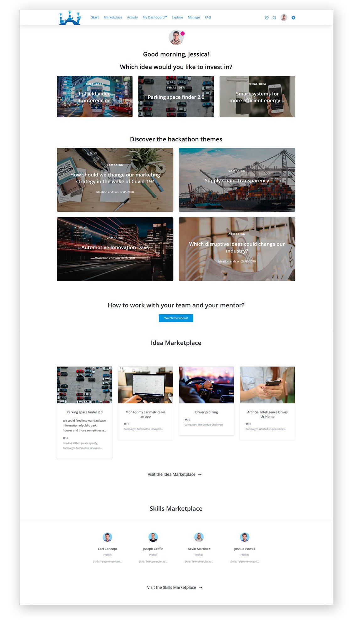example of a hackathon solution